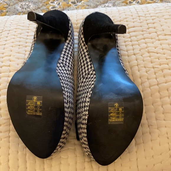 Pin up couture Bella peep toe houndstooth new without box - Picture 6 of 7